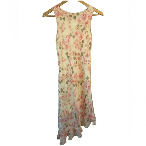 Vintage 90’s/Y2K Asymmetrical Floral Midi Dress - Picture 2 of 6